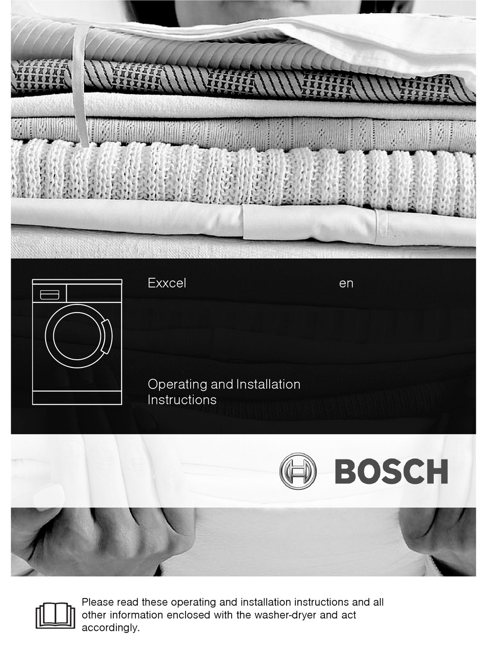 Bosch Exxcel Wvd24520gb Operating And Installation Instructions Pdf Download Manualslib