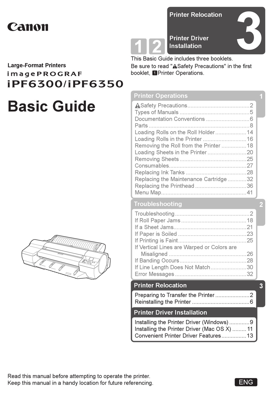 CANON IMAGEPROGRAF IPF6350 BASIC GUIDE NO.3 BASIC MANUAL Pdf Download