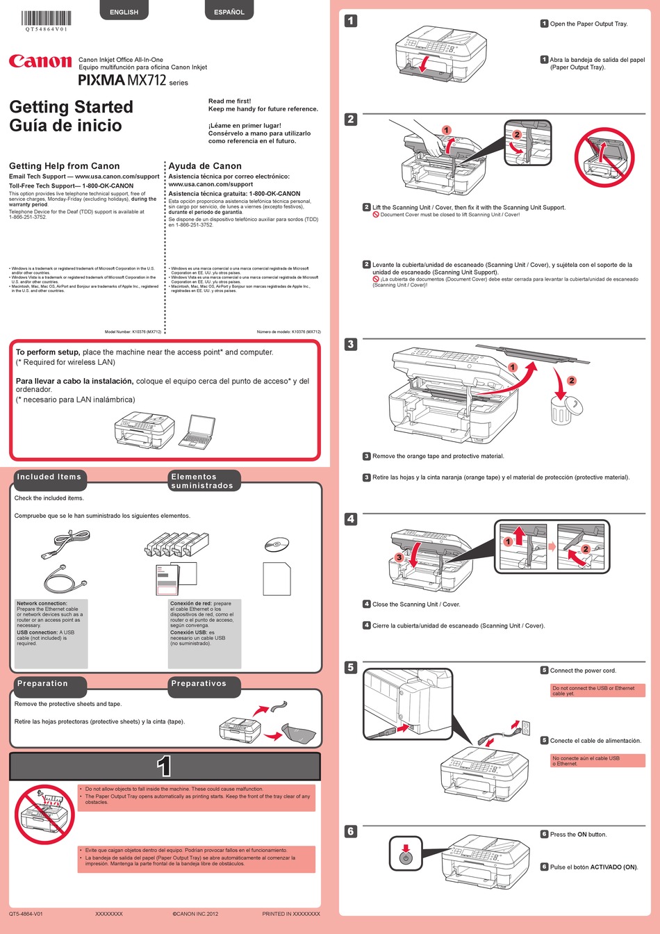 CANON PIXMA MX712 SERIES GETTING STARTED MANUAL Pdf Download | ManualsLib