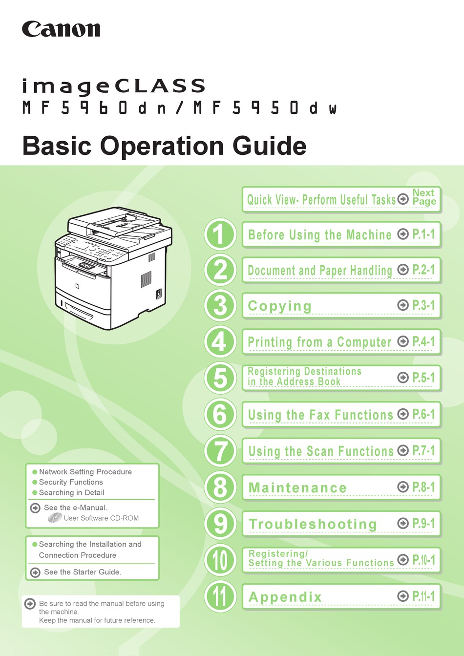 Canon Imageclass Mf5950dw Basic Operation Manual Pdf Download Manualslib