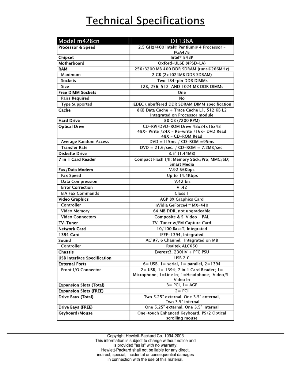 hp-media-center-pavilion-media-center-m428-desktop-specification