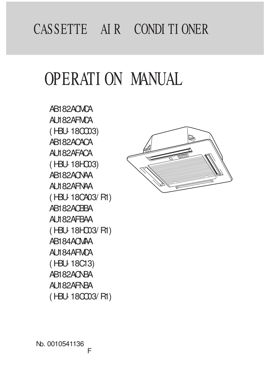 HAIER AB182ACACA AIR CONDITIONER OPERATION MANUAL ManualsLib