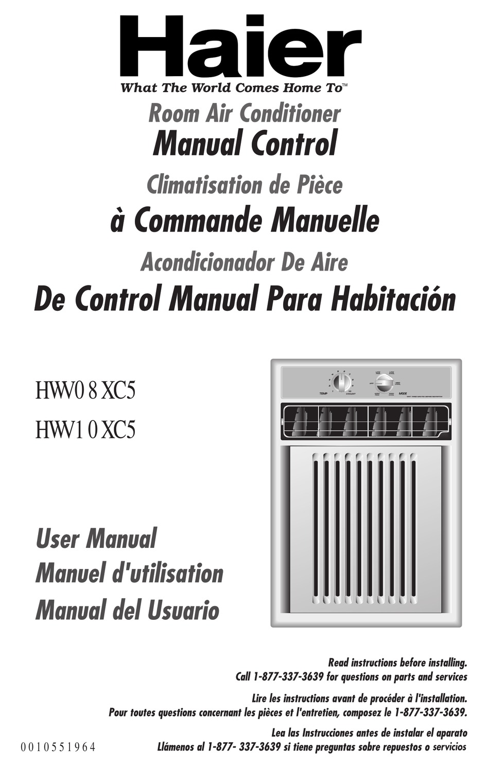 HAIER HWV10XC5 AIR CONDITIONER USER MANUAL ManualsLib