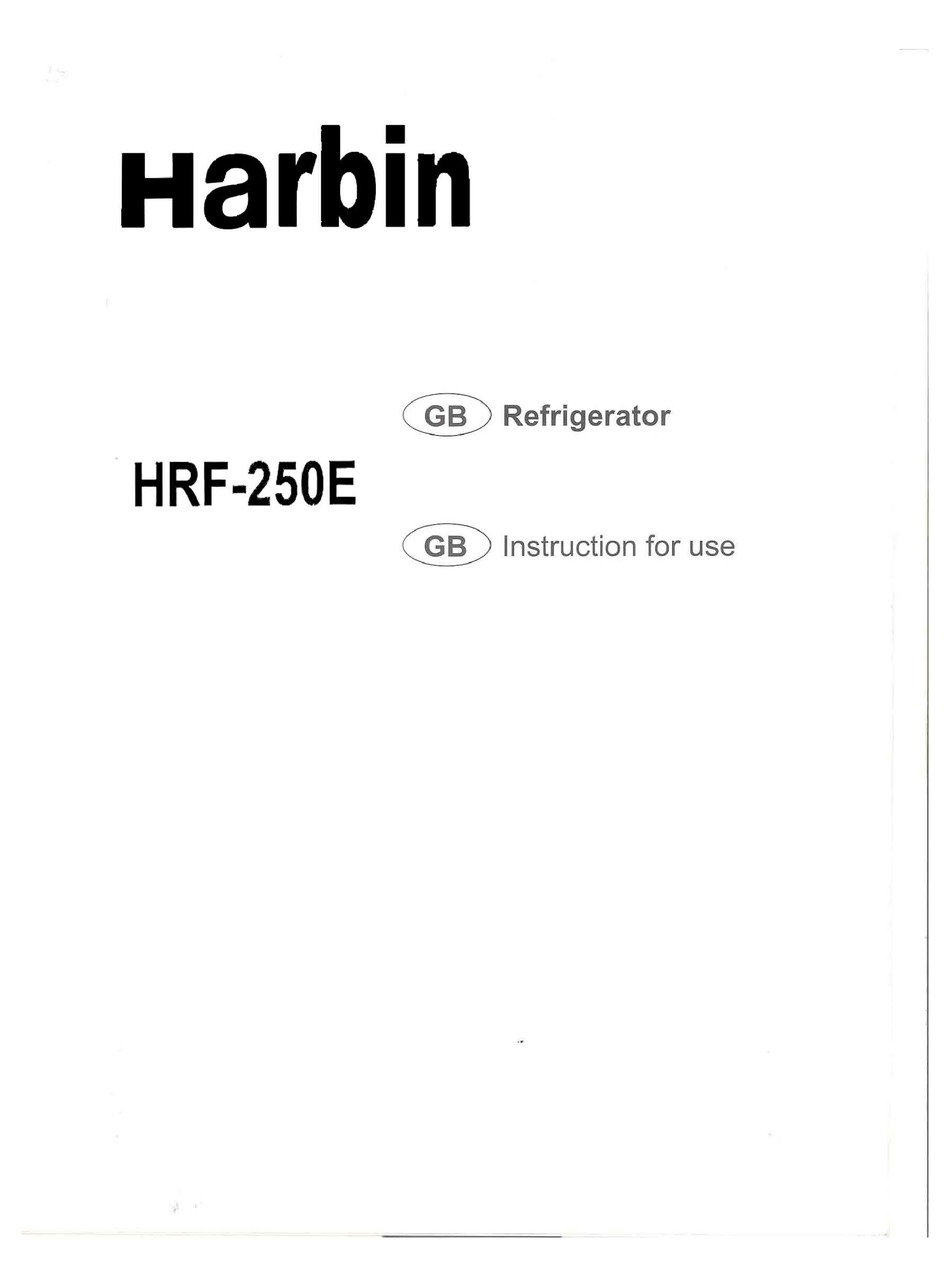 HAIER HRF250E REFRIGERATOR INSTRUCTIONS FOR USE MANUAL ManualsLib