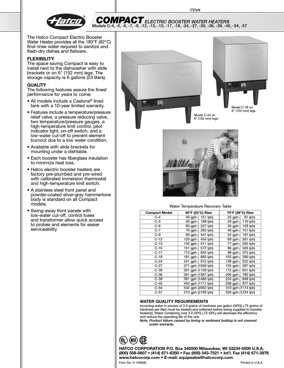 hatco-c-12-water-heater-specifications-manualslib