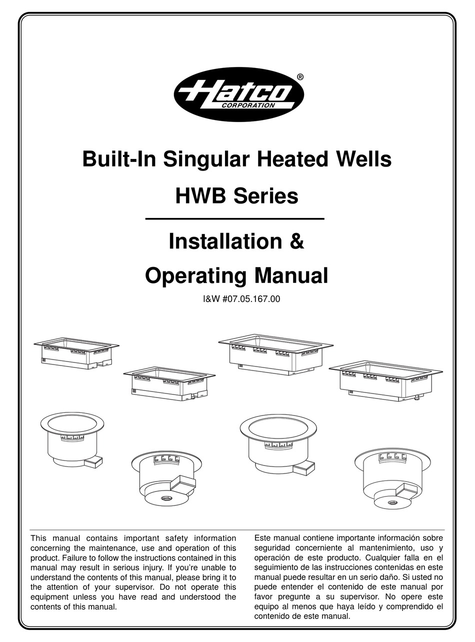 HATCO HWB-11QT INSTALLATION & OPERATING MANUAL Pdf Download | ManualsLib
