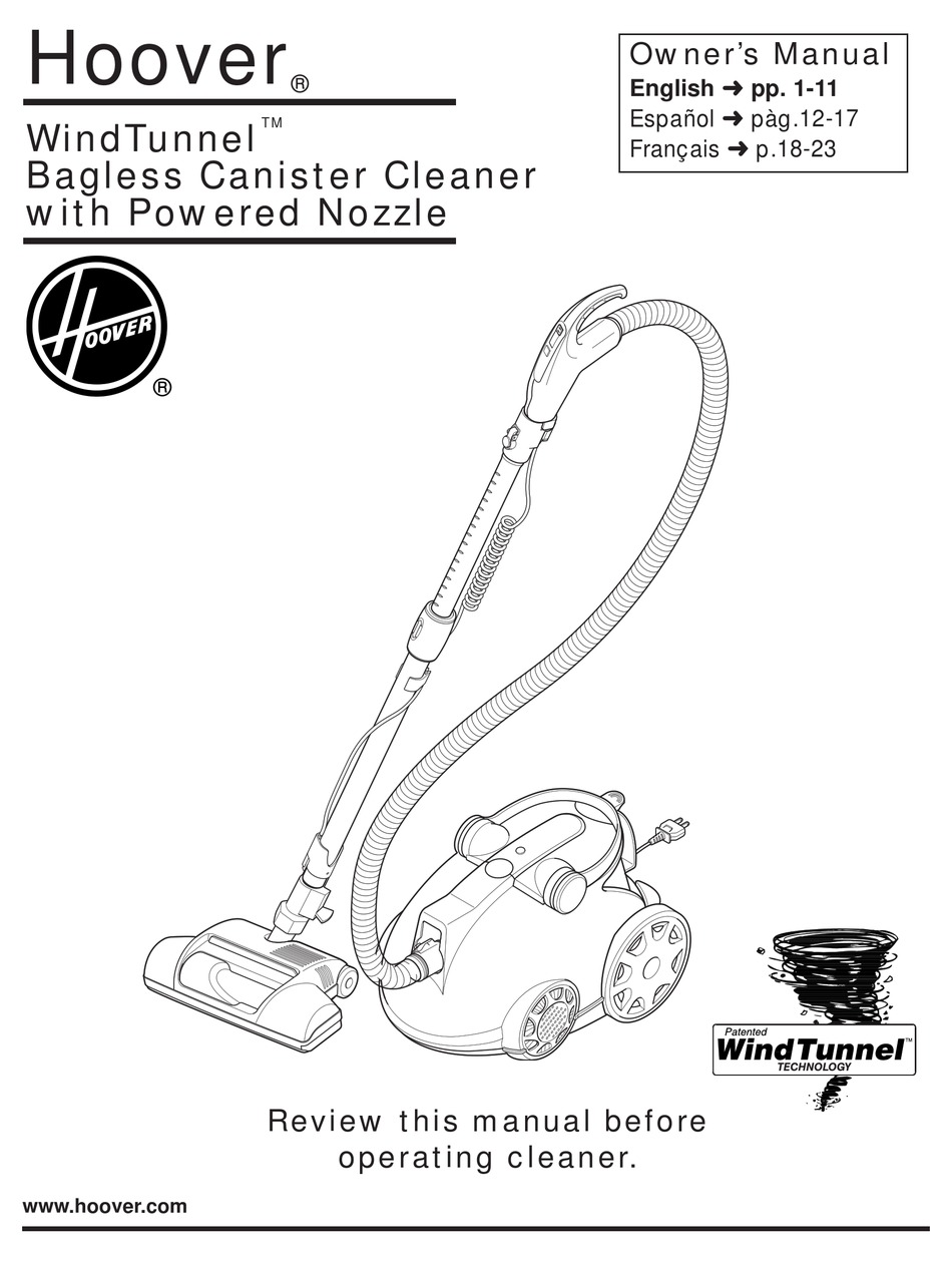 HOOVER S3755 VACUUM CLEANER OWNER'S MANUAL ManualsLib