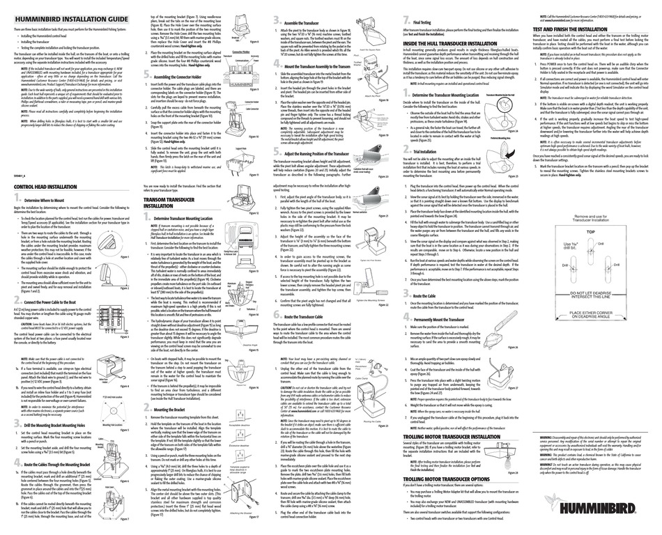 HUMMINBIRD MATRIX 47 FISH FINDER INSTALLATION MANUAL | ManualsLib