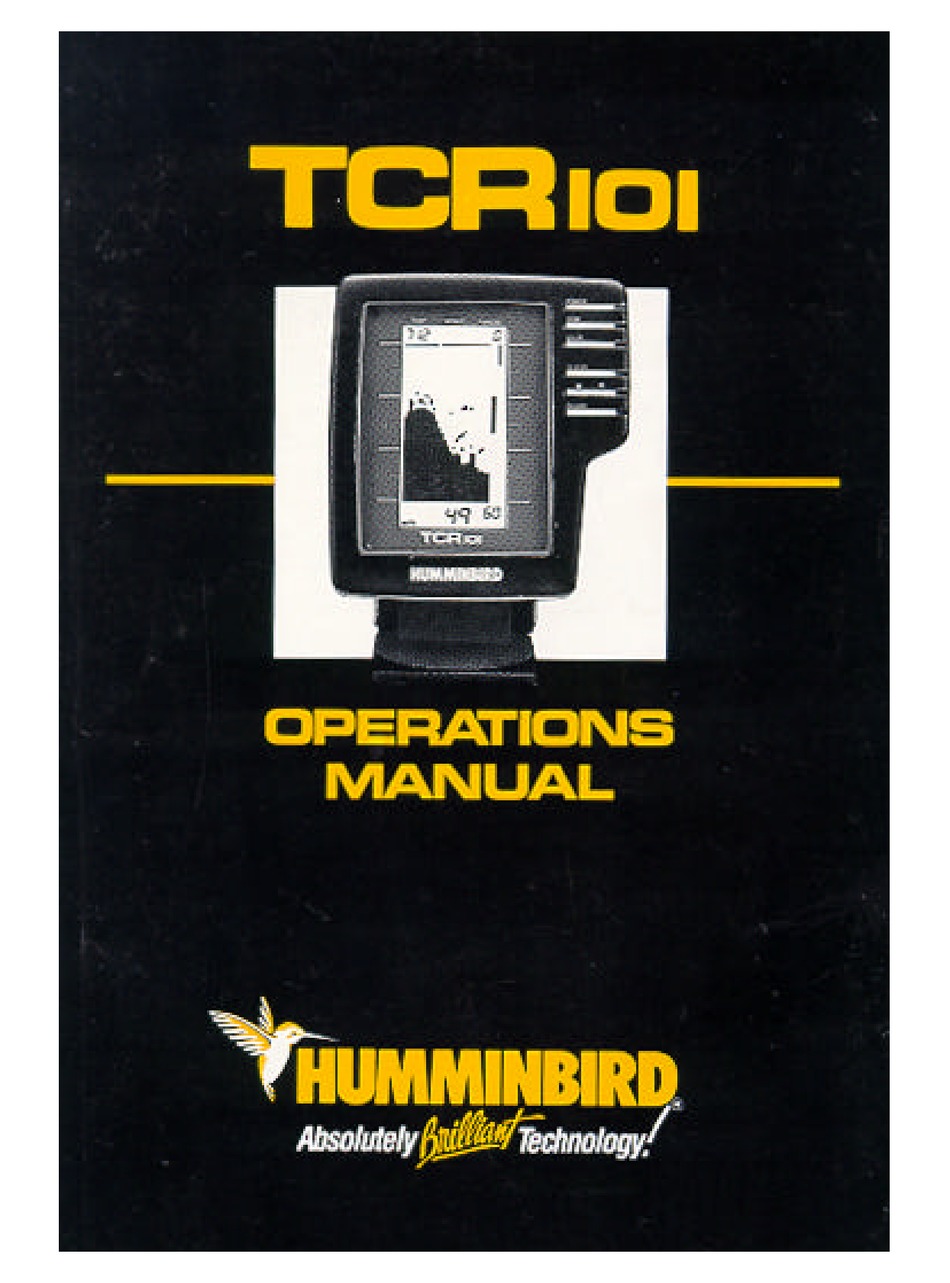 Humminbird Tcr 101 Operation Manual Pdf Download Manualslib