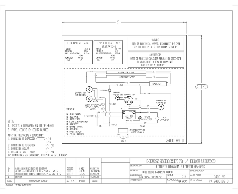 HUSSMANN ARV-650S FREEZER DIMENSIONS | ManualsLib