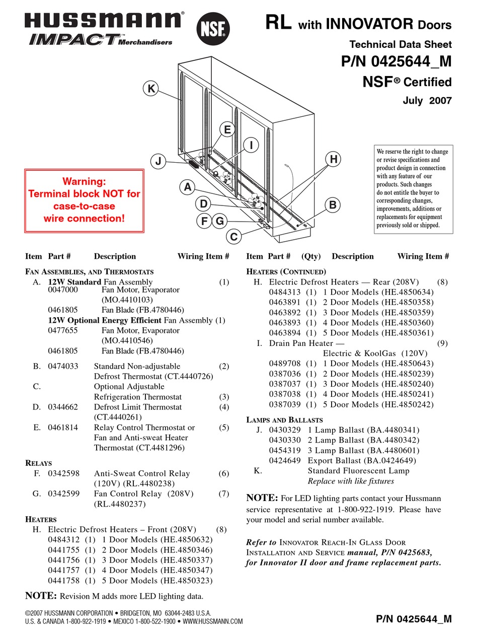 Hussmann Rl Wiring Diagram