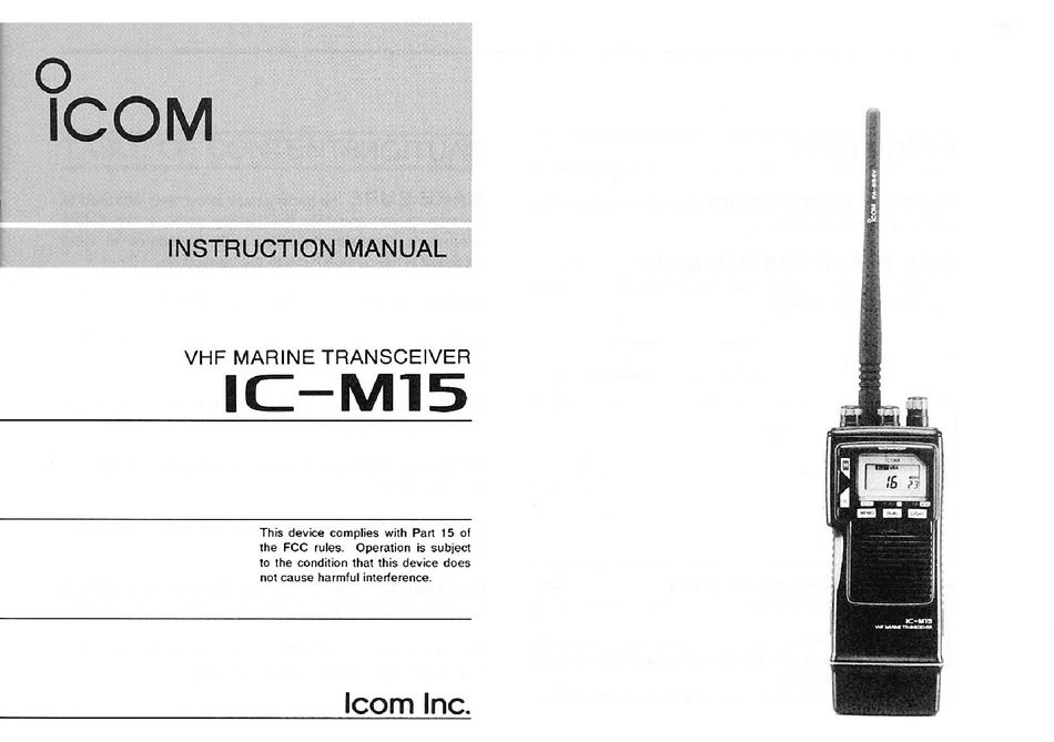 ICM15 TRANSCEIVER INSTRUCTION MANUAL ManualsLib