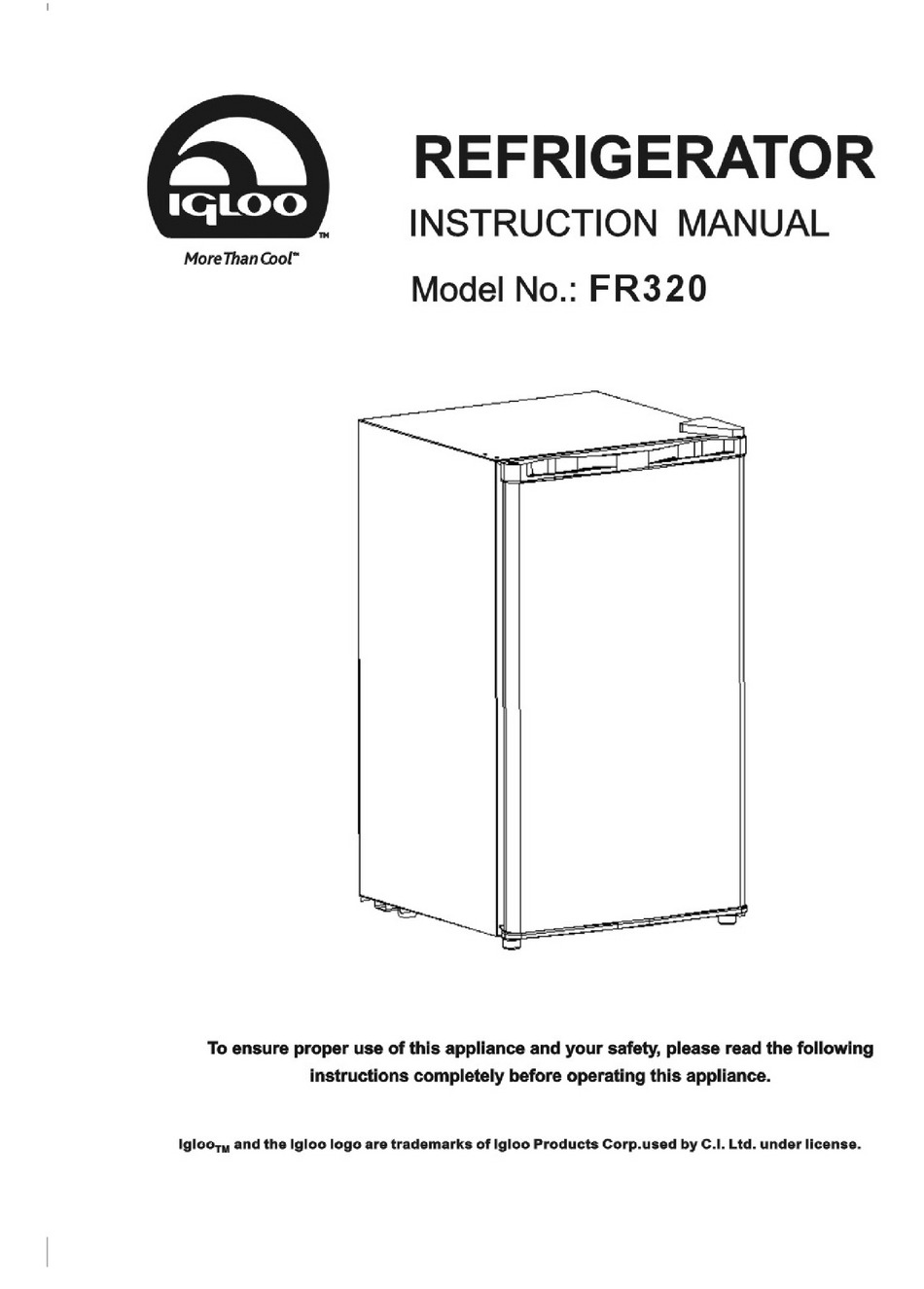 Igloo Fr320 Instruction Manual Pdf Download Manualslib