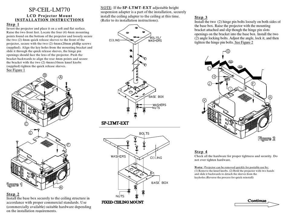 INFOCUS LP770 INSTALLATION INSTRUCTIONS Pdf Download ManualsLib