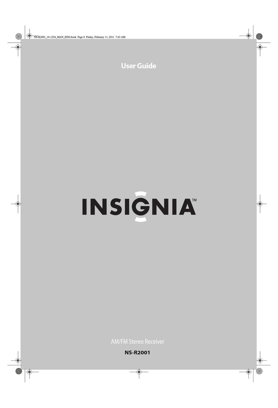 INSIGNIA NSR2001 STEREO RECEIVER USER MANUAL ManualsLib