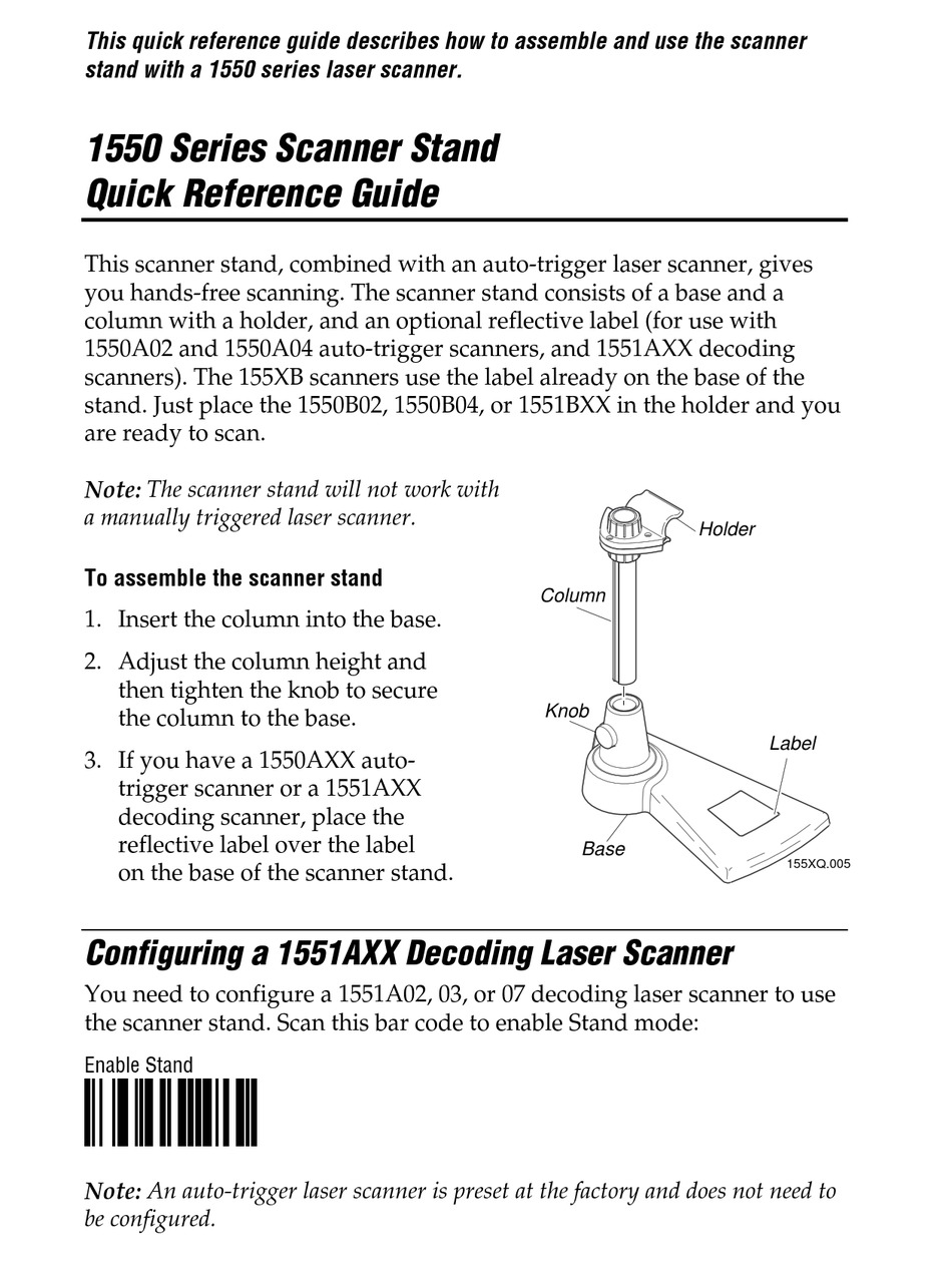 INTERMEC SABRE 1550 QUICK REFERENCE MANUAL Pdf Download ManualsLib