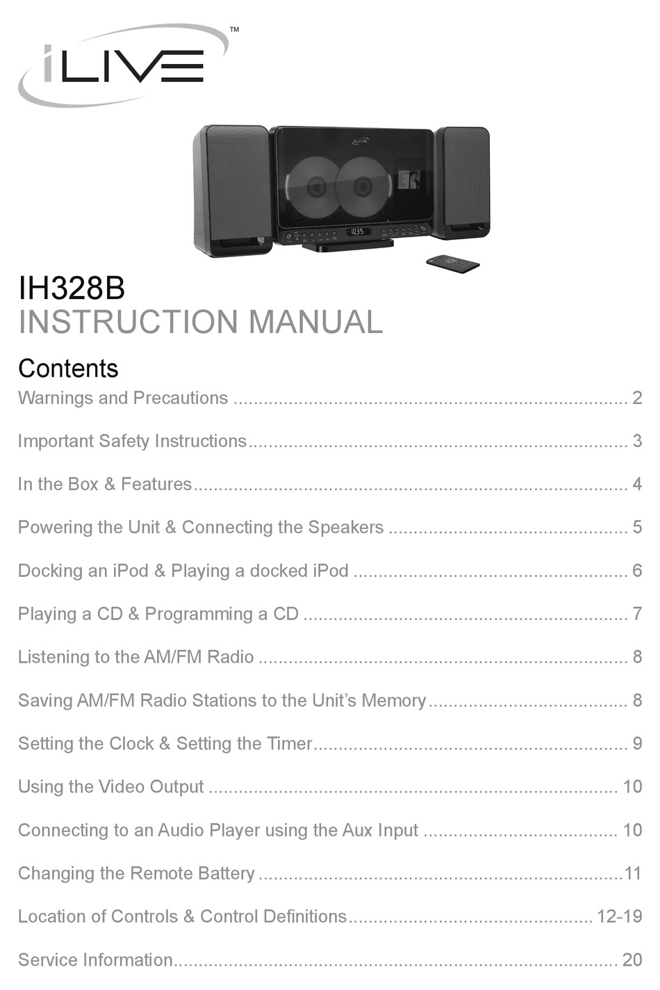 Ilive Ih328b Instruction Manual Pdf Download Manualslib