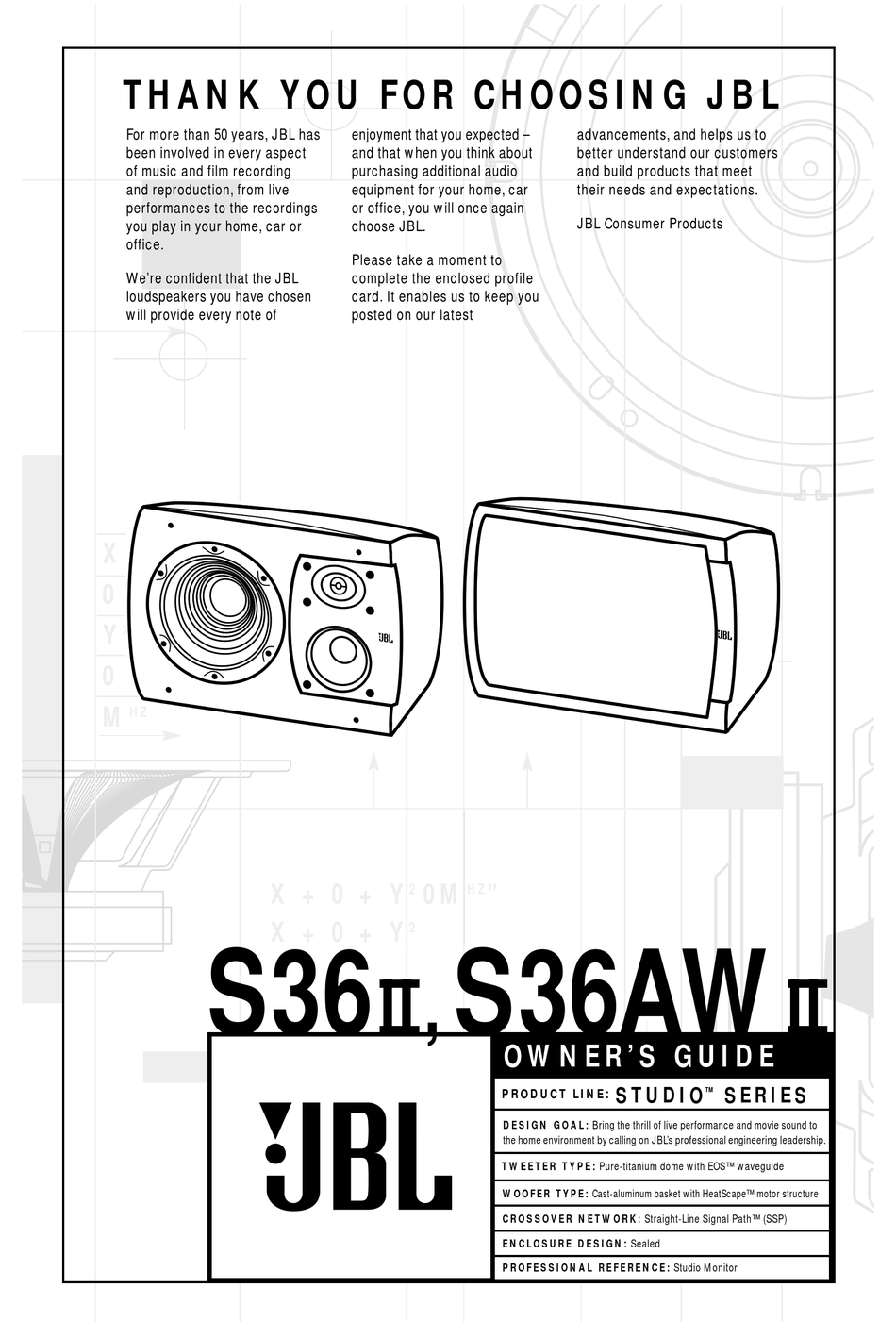 jbl studio series s36ii