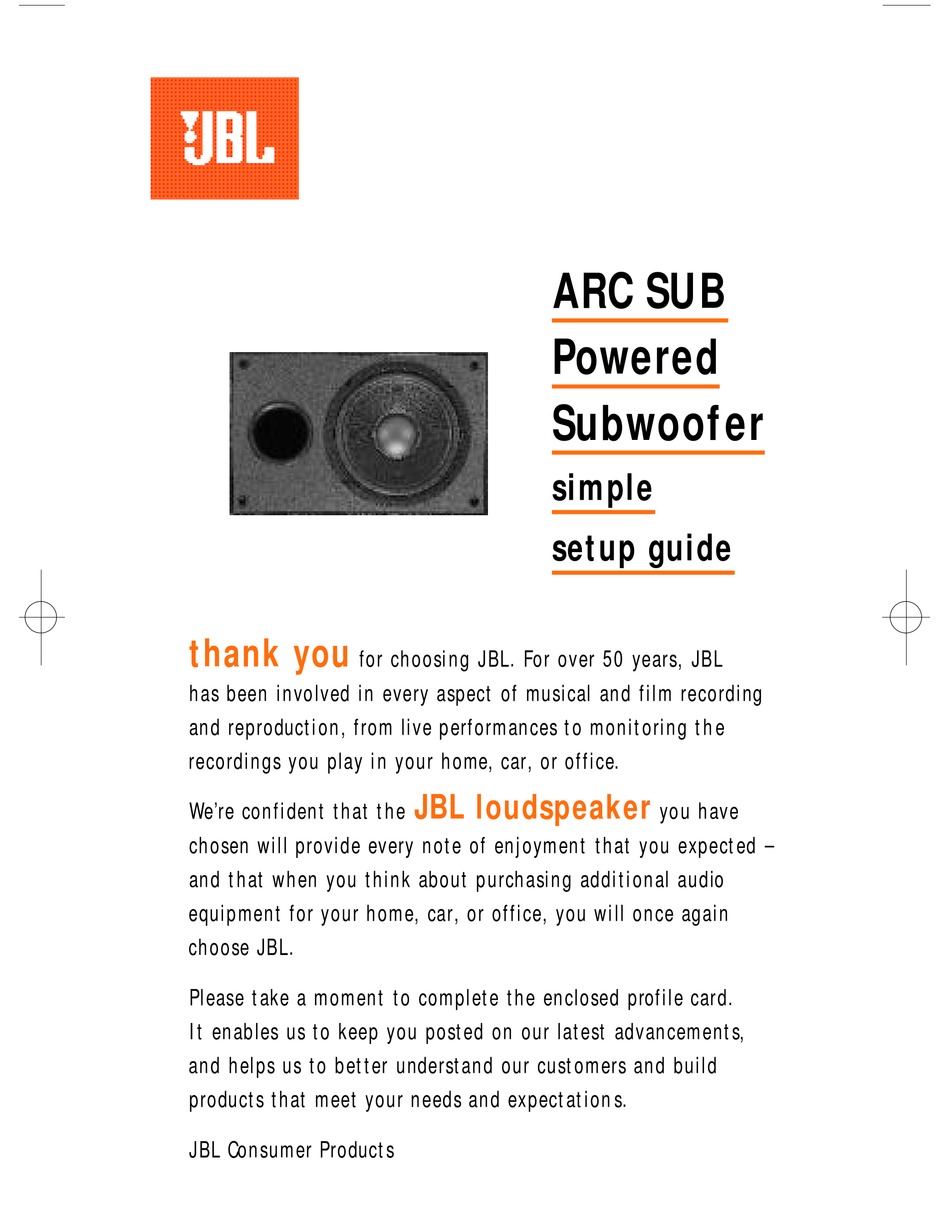 jbl arc sub