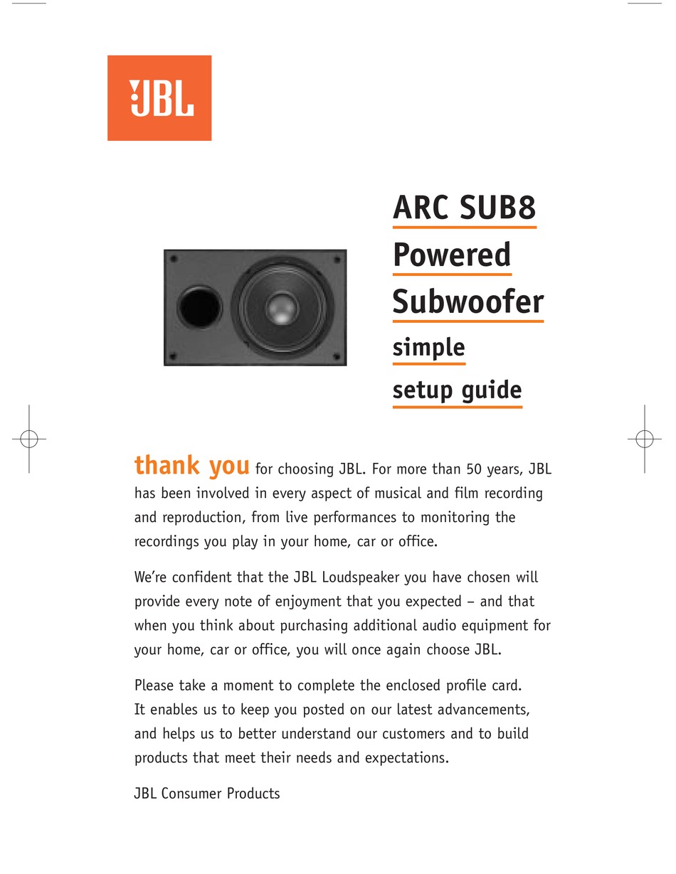 jbl arc sub 8