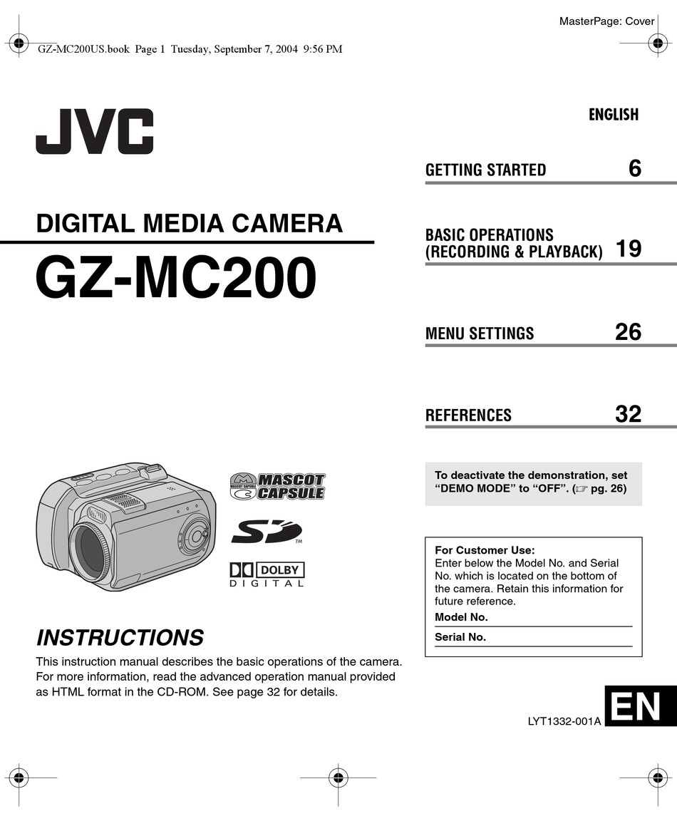 JVC EVERIO GZMC200EK CAMCORDER INSTRUCTION MANUAL ManualsLib