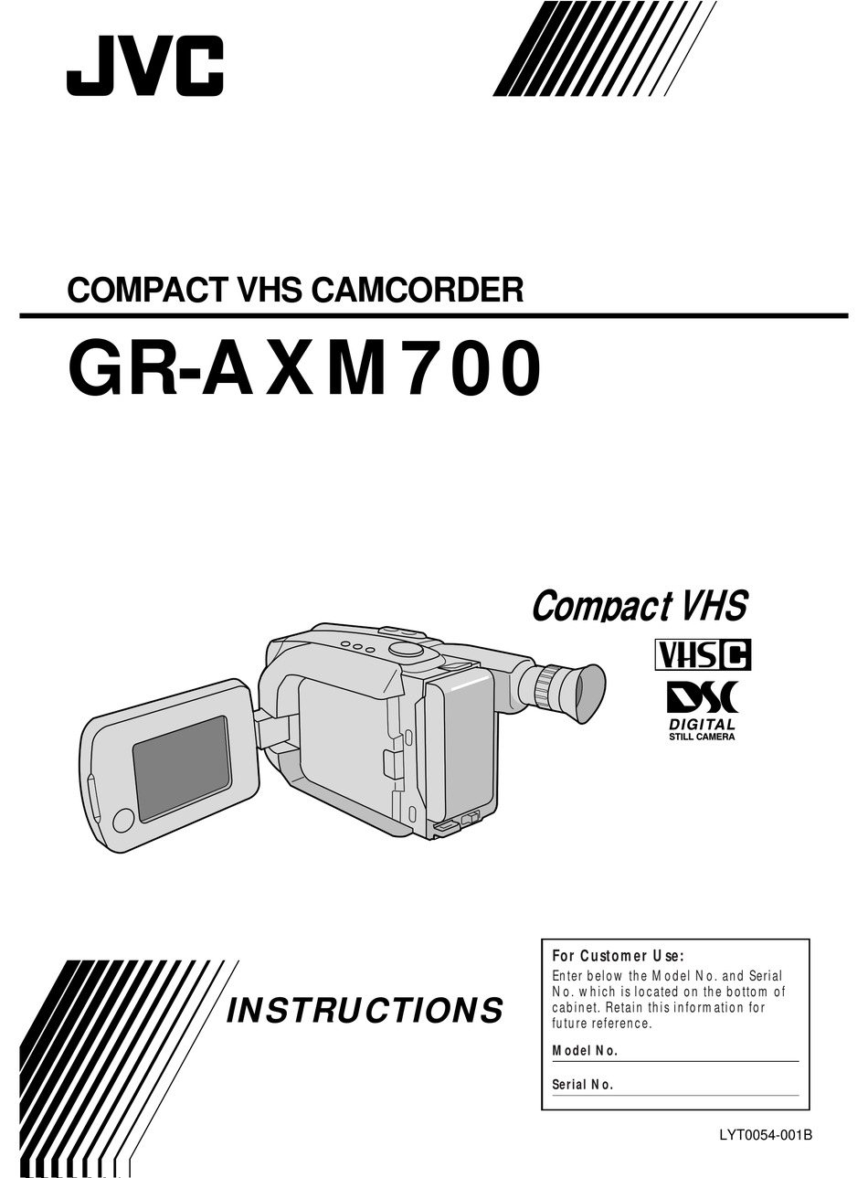 JVC GRAXM700U CAMCORDER INSTRUCTIONS MANUAL ManualsLib
