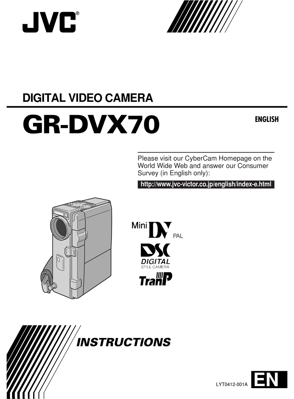 JVC GRDVX70A CAMCORDER INSTRUCTIONS MANUAL ManualsLib