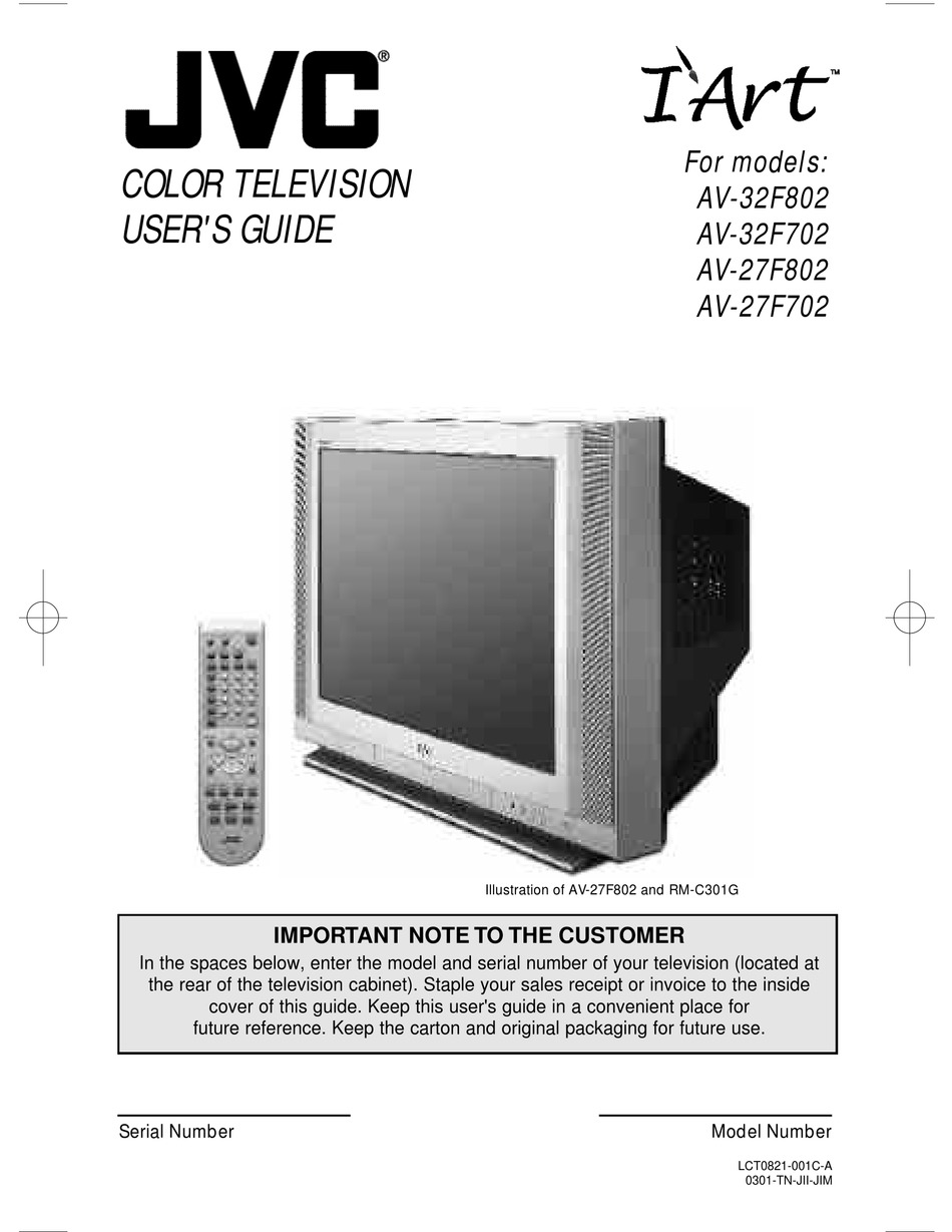 Jvc Av 27f702 Tv User Manual Manualslib