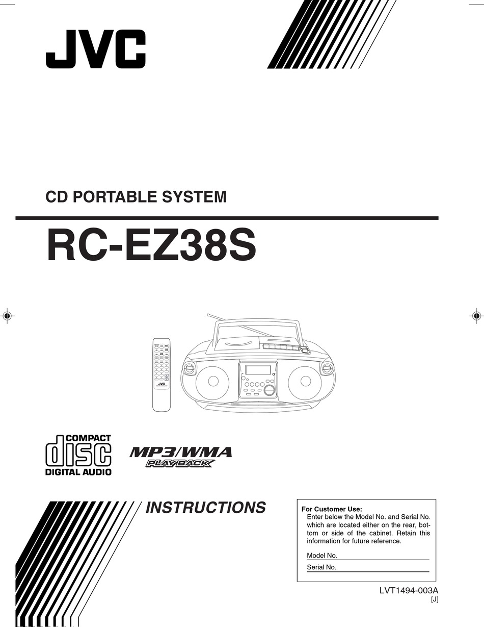 JVC RCEZ38SC STEREO SYSTEM INSTRUCTIONS MANUAL ManualsLib