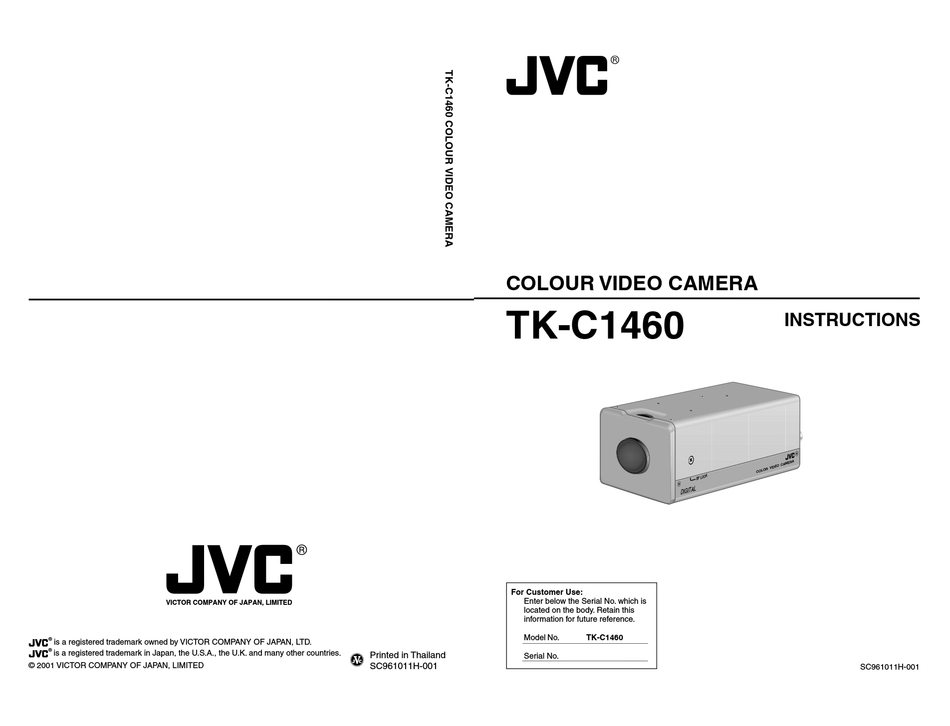 JVC TKC1460BE SECURITY CAMERA INSTRUCTION MANUAL ManualsLib