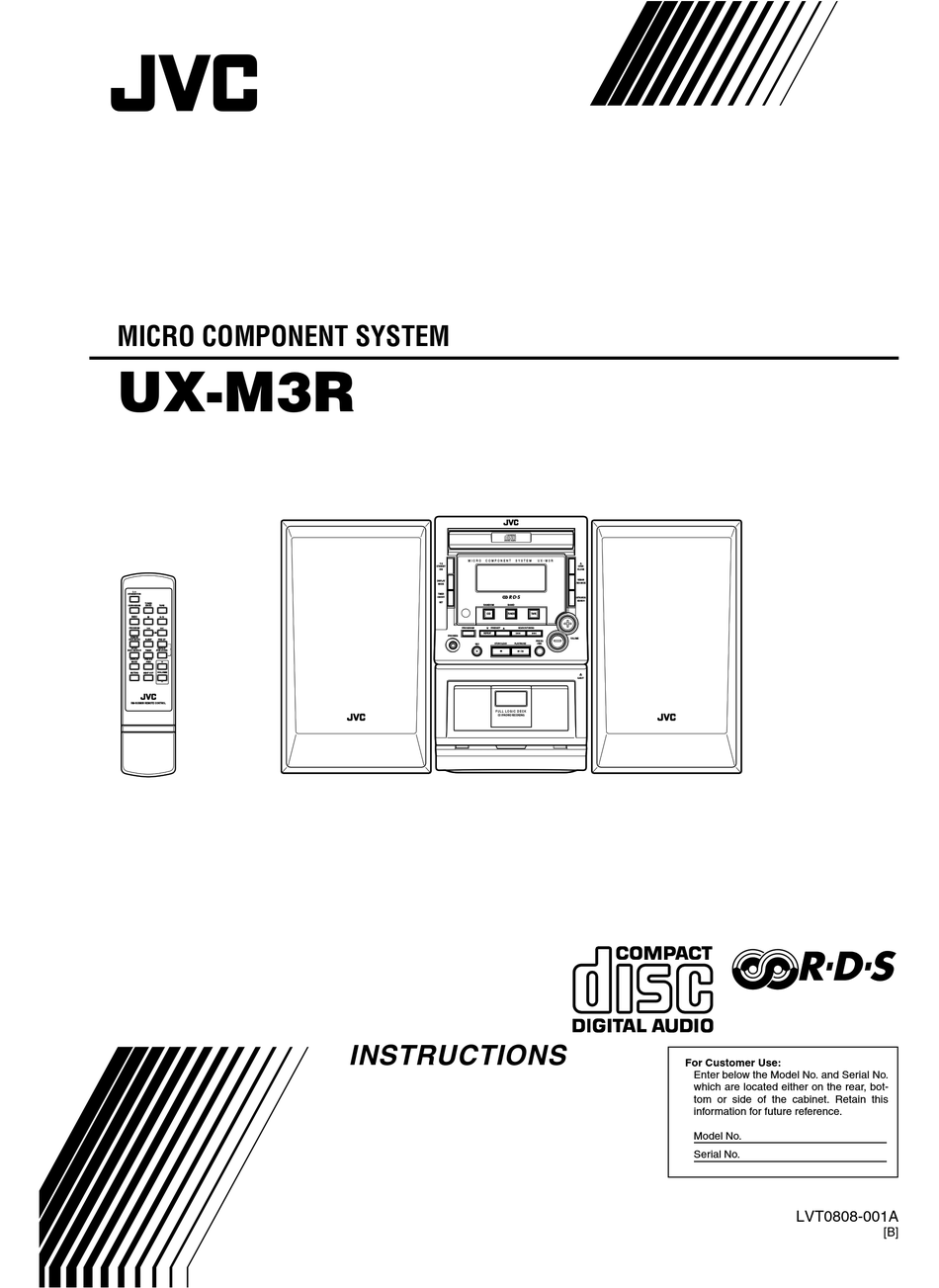 JVC UX-M3R STEREO SYSTEM INSTRUCTIONS MANUAL | ManualsLib