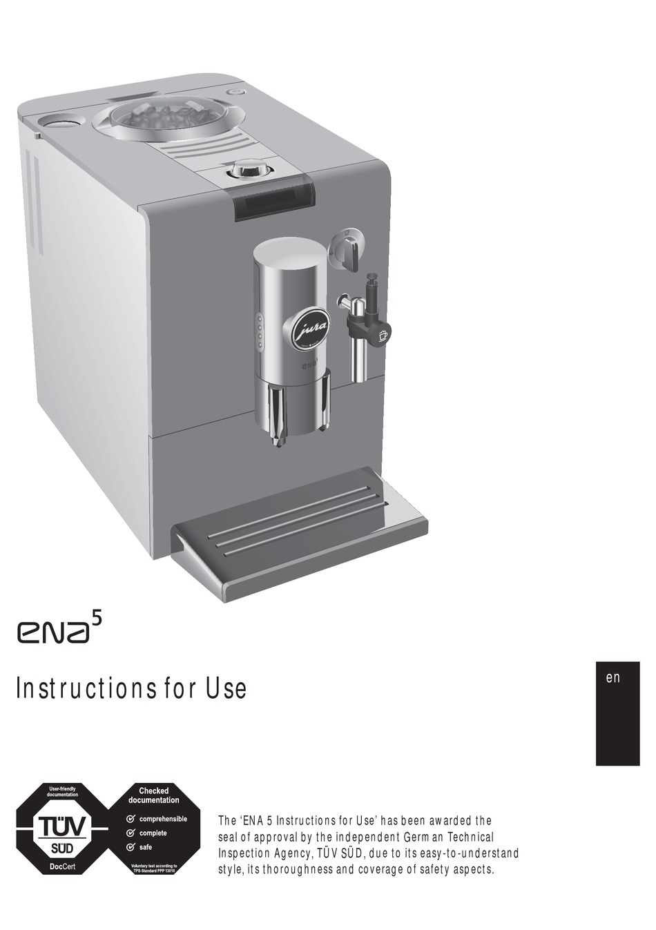 JURA IMPRESSA ENA5 COFFEE MAKER INSTRUCTIONS FOR USE MANUAL ManualsLib