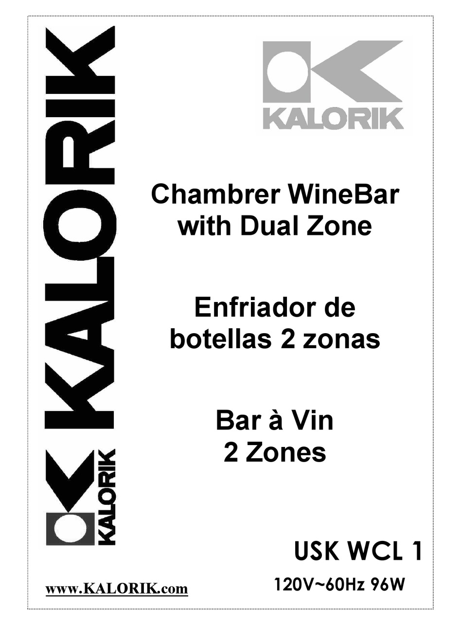 KALORIK USK WCL 1 WINE COOLER OPERATING INSTRUCTIONS MANUAL ManualsLib