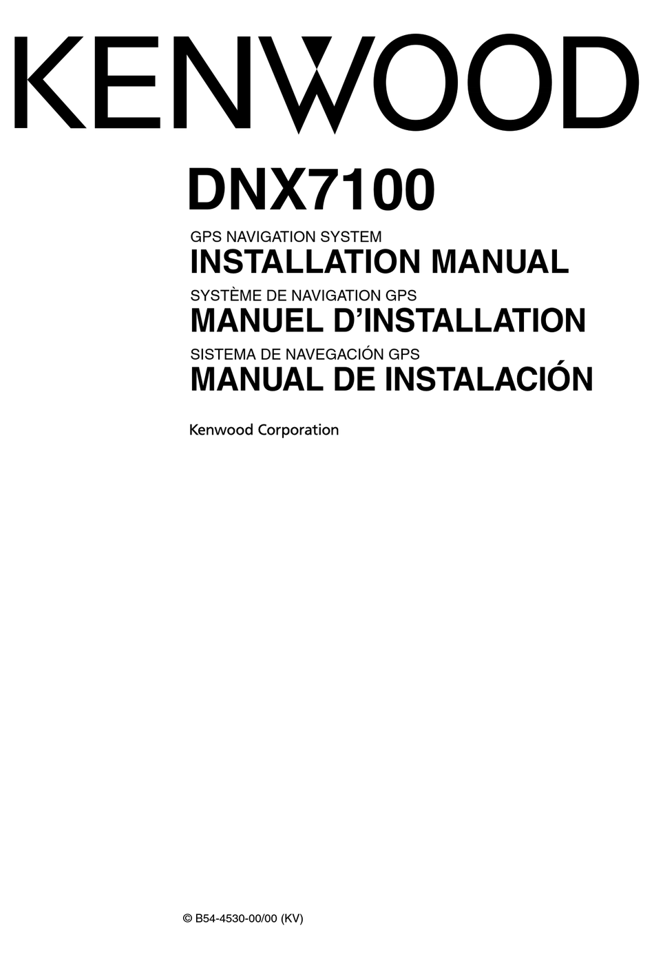 Kenwood Dnx 710 Installation Manual Pdf Download Manualslib