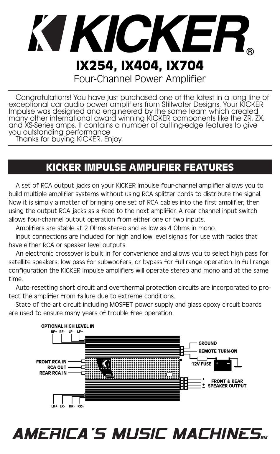 Kicker Impulse Ix254 User Manual Pdf Download