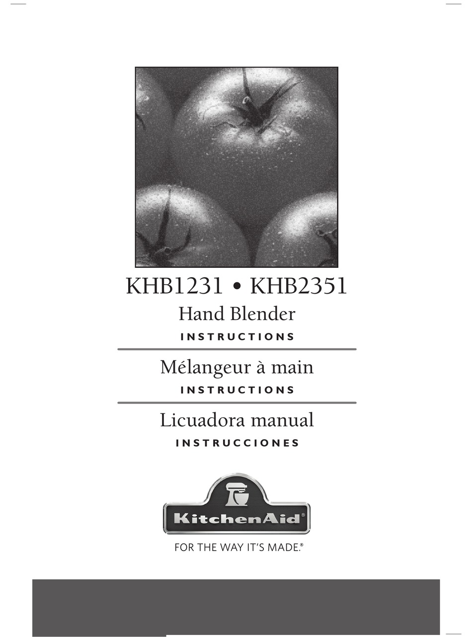 Kitchenaid Khb1231 User Manual Pdf Download Manualslib