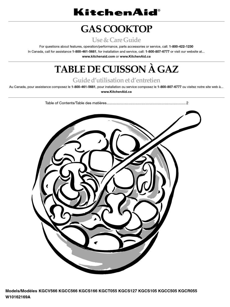 KITCHENAID KGCS166GSS COOKTOP USE & CARE MANUAL ManualsLib