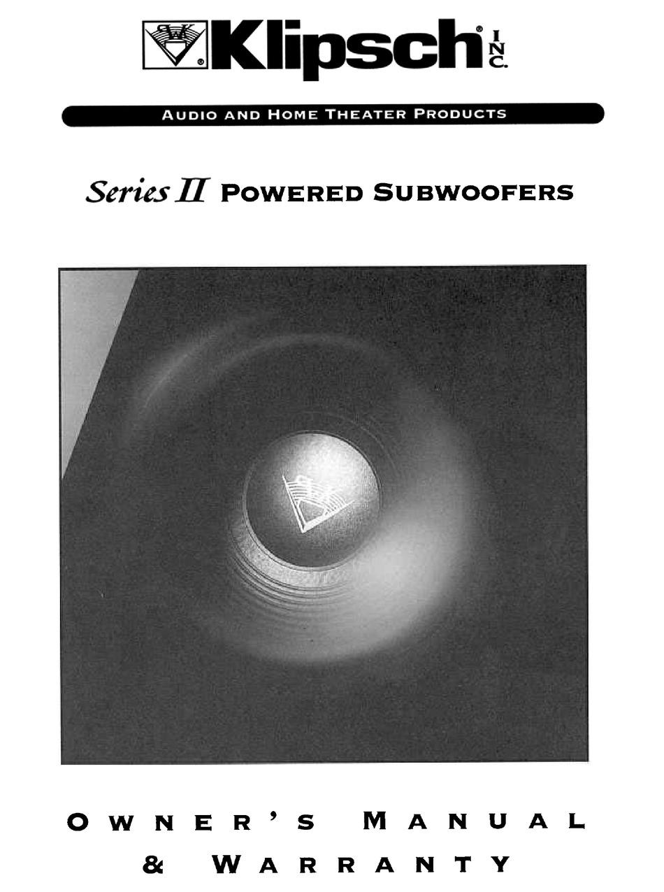 klipsch swv subwoofer
