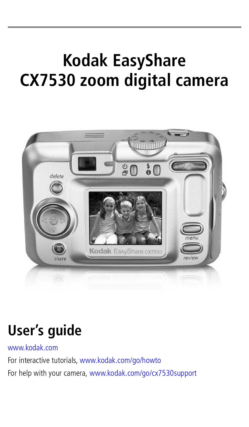 Kodak Easyshare Cx7530 Zoom User Manual Pdf Download Manualslib