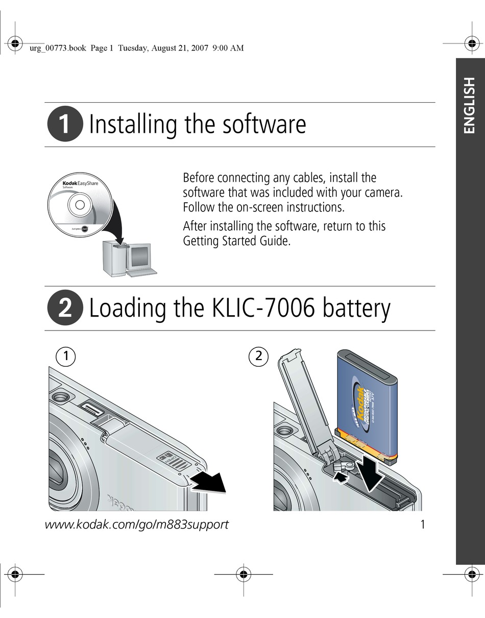 KODAK EASYSHARE M883 GETTING STARTED MANUAL Pdf Download | ManualsLib