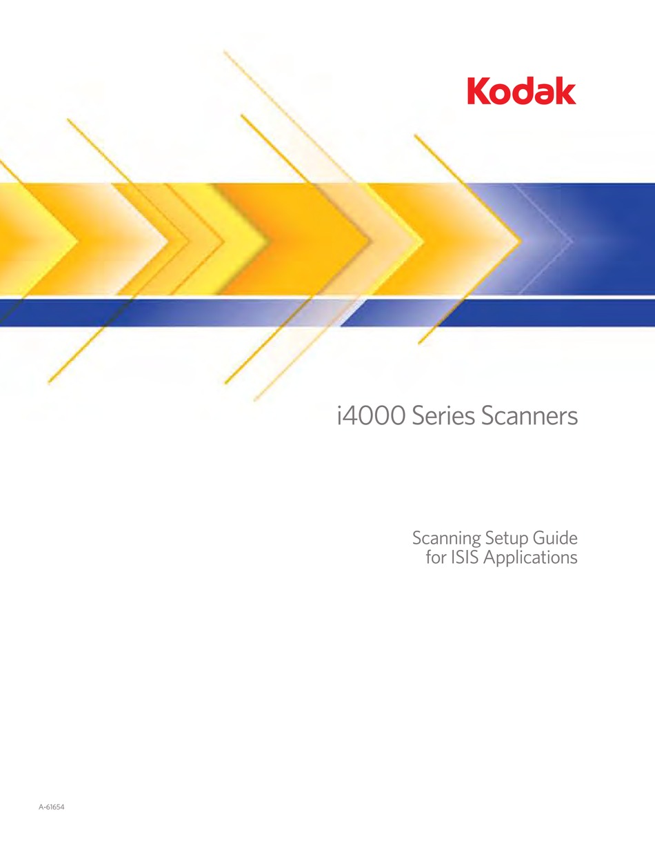 KODAK I4600 SCANNER SUPPLEMENTARY MANUAL | ManualsLib