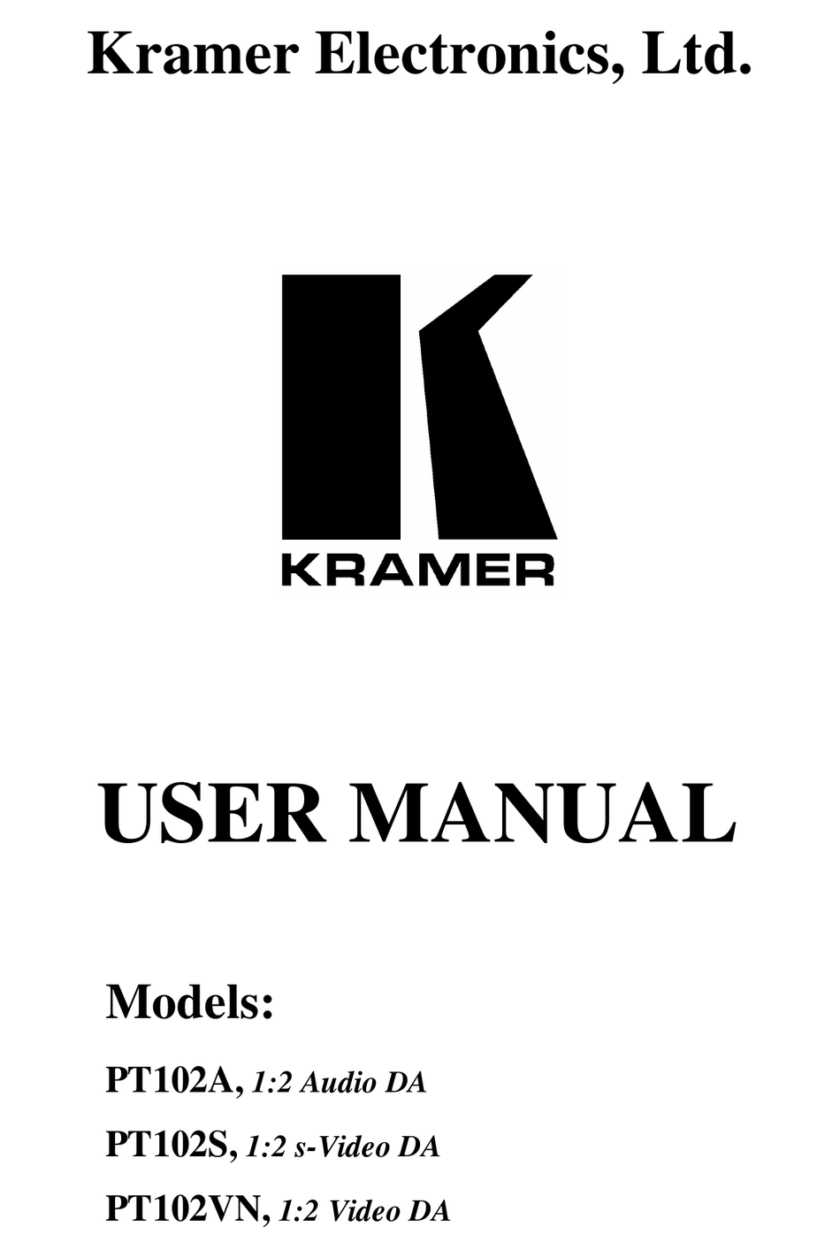 kramer-pt-102a-amplifier-user-manual-manualslib