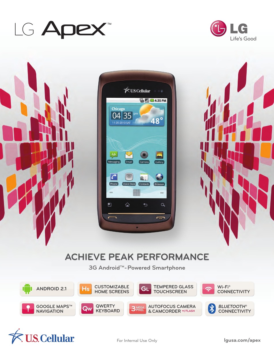 LG APEX CELL PHONE SPECIFICATIONS ManualsLib