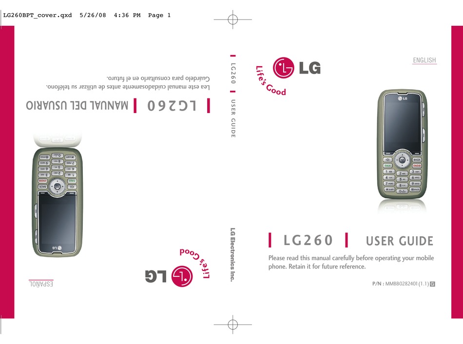 LG LG260 USER MANUAL Pdf Download | ManualsLib