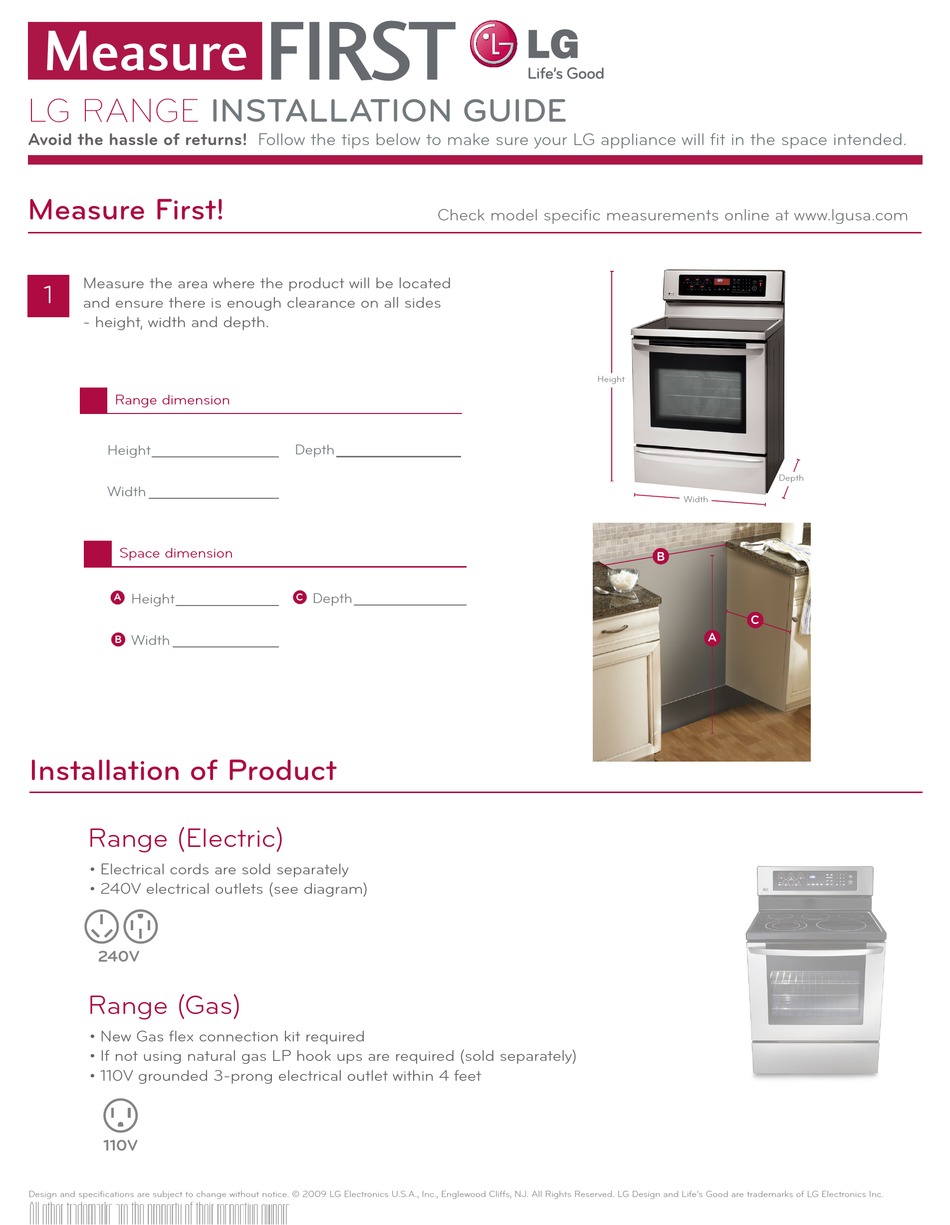 LG LDE3017ST INSTALLATION MANUAL Pdf Download | ManualsLib