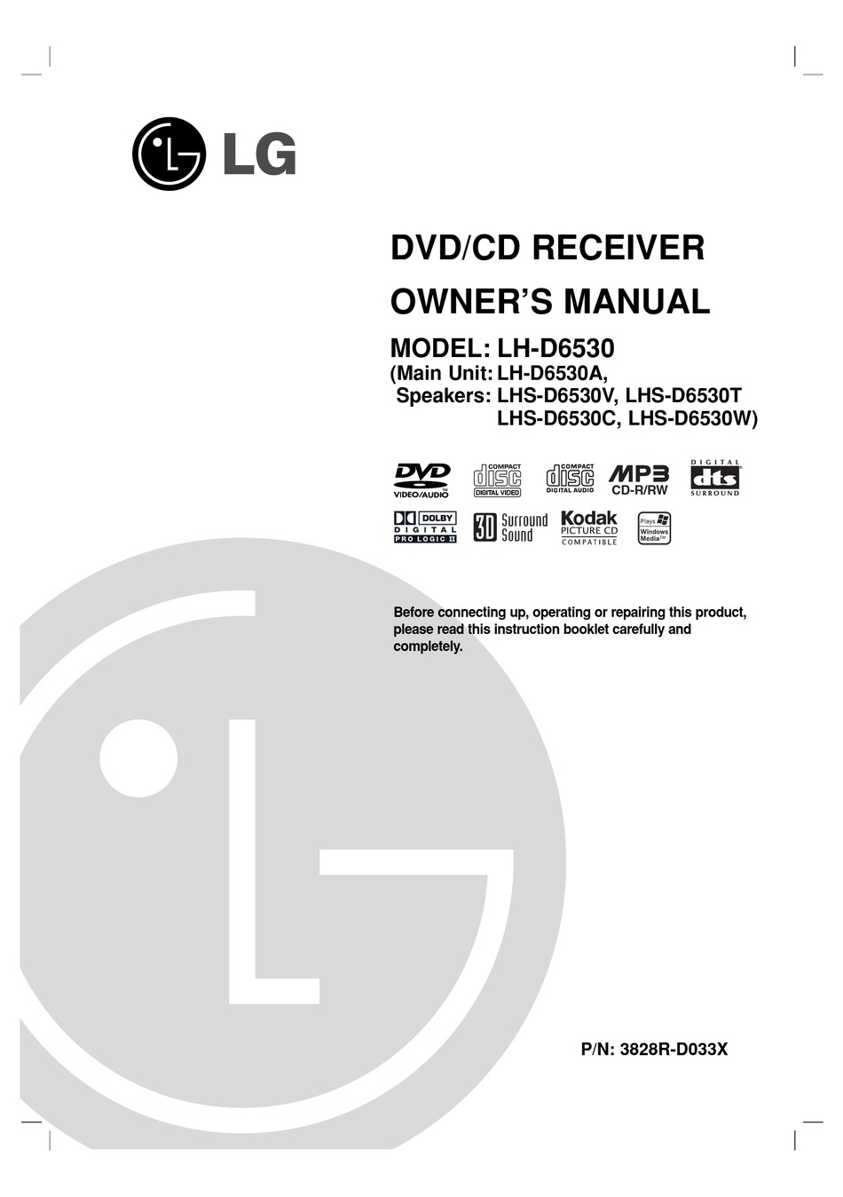 LG LH-D6530A OWNER'S MANUAL Pdf Download | ManualsLib