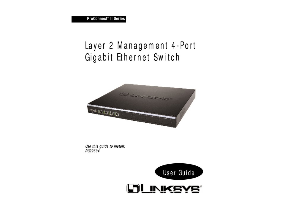LINKSYS PC22604 NETWORK ROUTER USER MANUAL ManualsLib