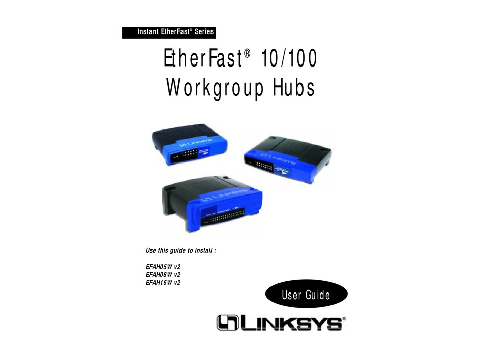 LINKSYS EFAH05W SWITCH USER MANUAL | ManualsLib