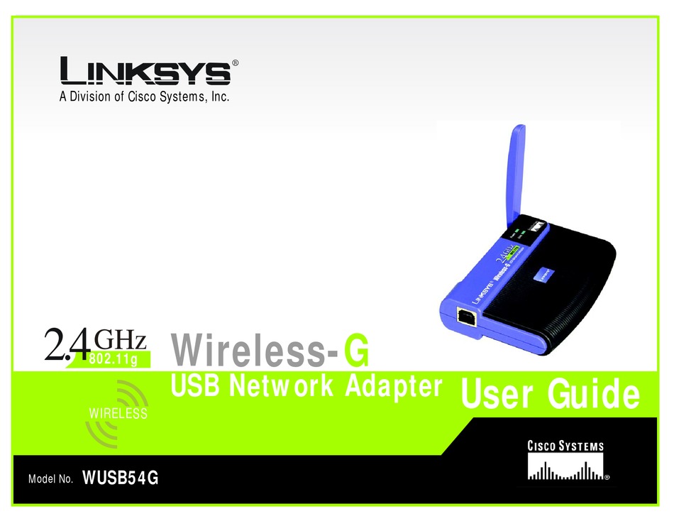 Kabel auch Windows 8 /10 Linksys Cisco Linksys 2.4 Ghz Wireless G USB Network Adapter 