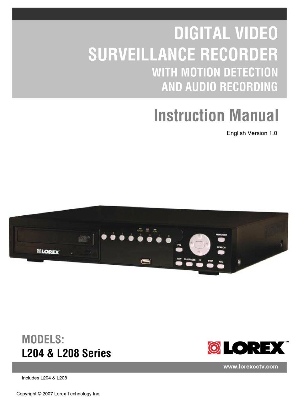 LOREX L204 SECURITY SYSTEM INSTRUCTION MANUAL ManualsLib